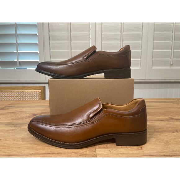 Johnston & Murphy Lewis Venetian Loafers Tan Full Grain Size 9.5 NWOB Dressy - Picture 3 of 12